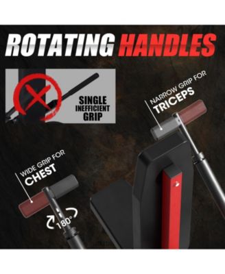 Plate Loaded Seated Dip Machine - 400LB Tricep Press & Cable Combo for Home Gym