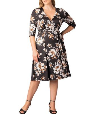 Plus Size Signature Print Wrap Dress