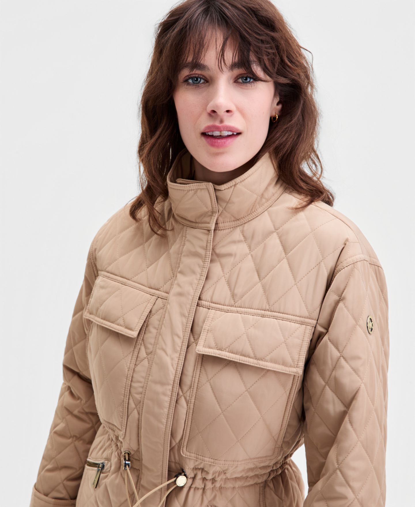 Женское пальто MICHAEL Michael Kors Short Quilted, цвет: Хаки — фото 3