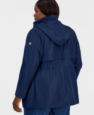 Plus Size Zip-Front Hooded Anorak