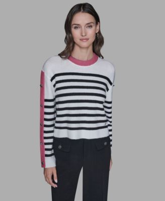 Women's Contrast Trim Pull-On Sweater