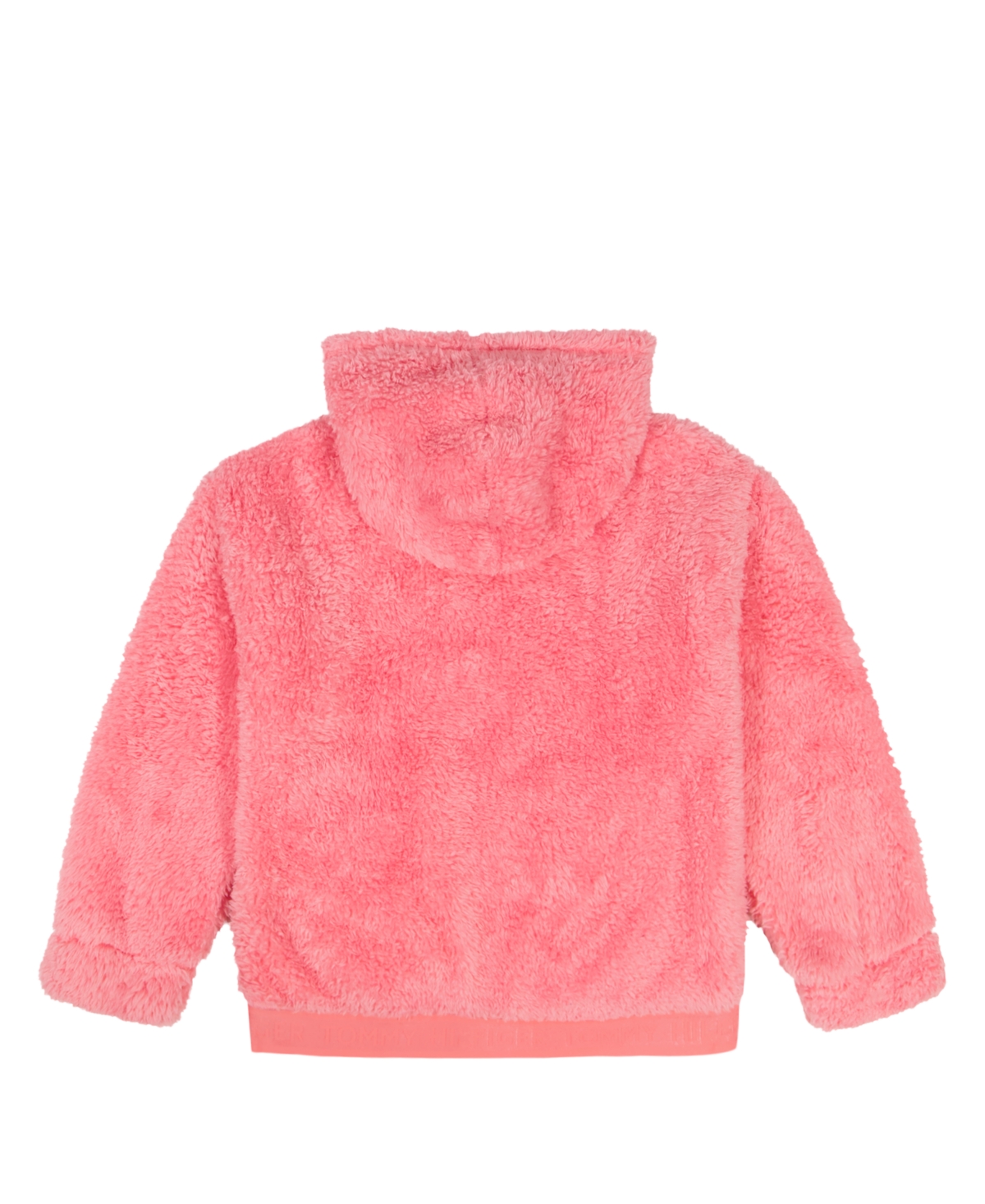 Tommy Hilfiger Girls 2T-6X Minky Logo-Stripe Zip Front Hoodie