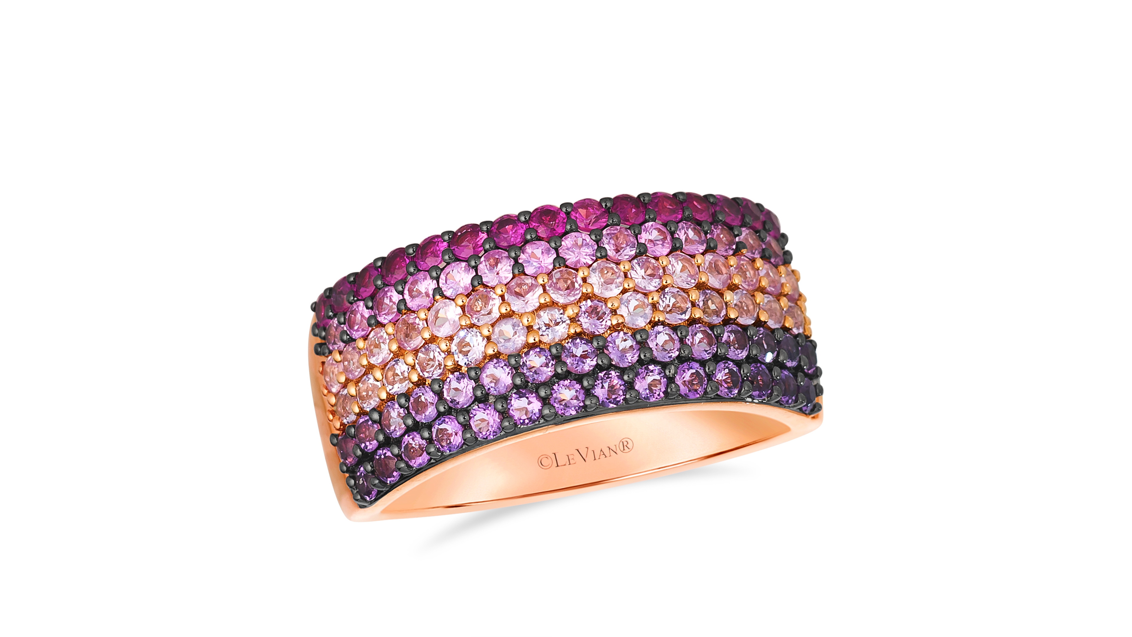 Le Vian Amethyst (0.53 ct. t.w.) and Pink Sapphire (0.87 ct. t.w.) Ombre Ring in 14K Strawberry Gold