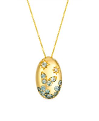 Le Vian - Montana Sapphire (1.27 ct. t.w.) and Nude Diamond (0.03 ct. t.w.) Pendant Necklace in 14K Honey Gold