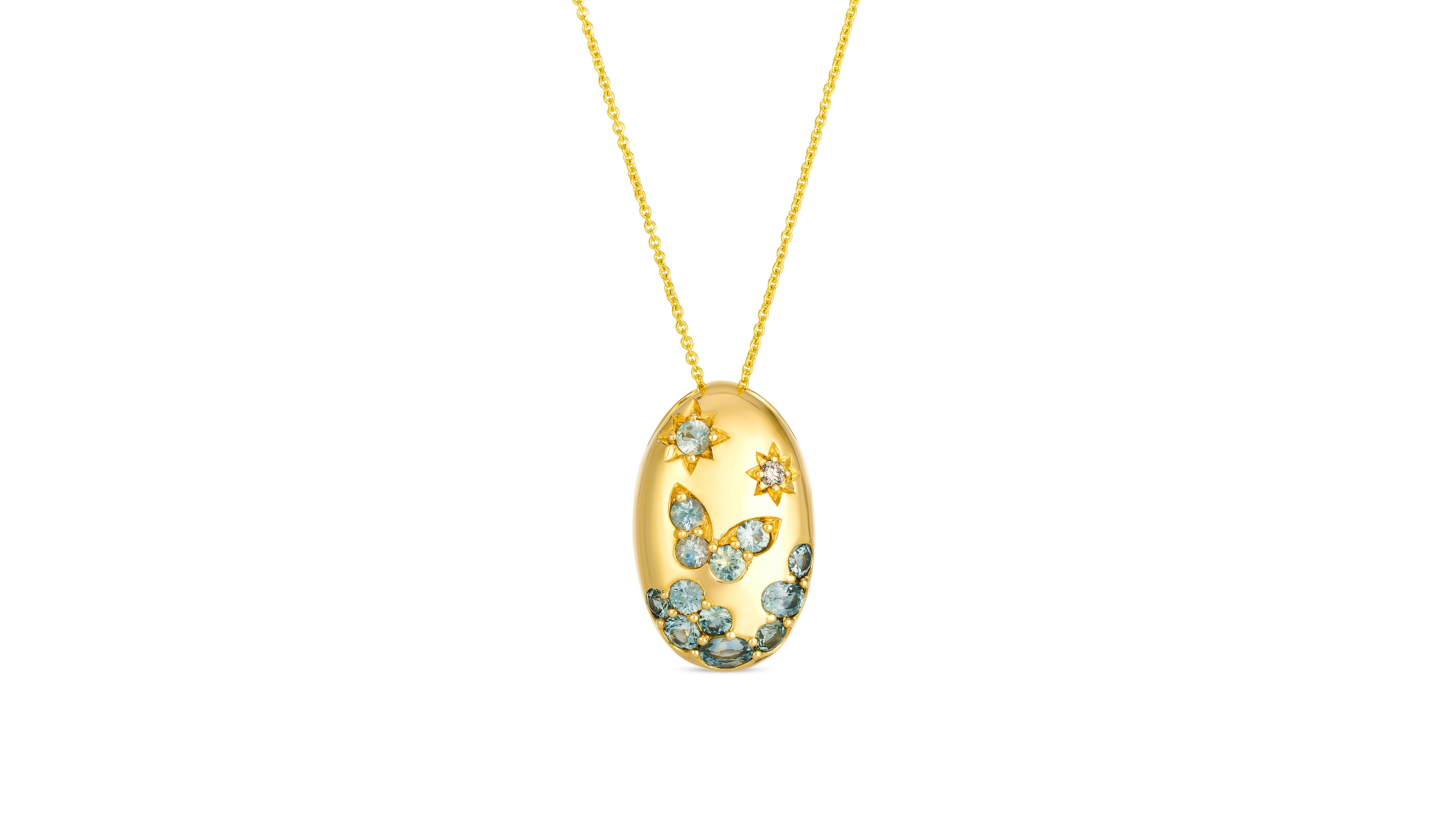 Le Vian Montana Sapphire (1.27 ct. t.w.) and Nude Diamond (0.03 ct. t.w.) Pendant Necklace in 14K Honey Gold