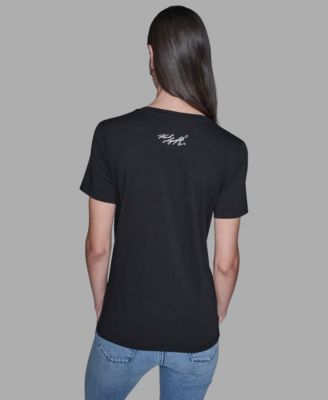 Women's Eiffel Tower Printed Short-Sleeve T-Shirt