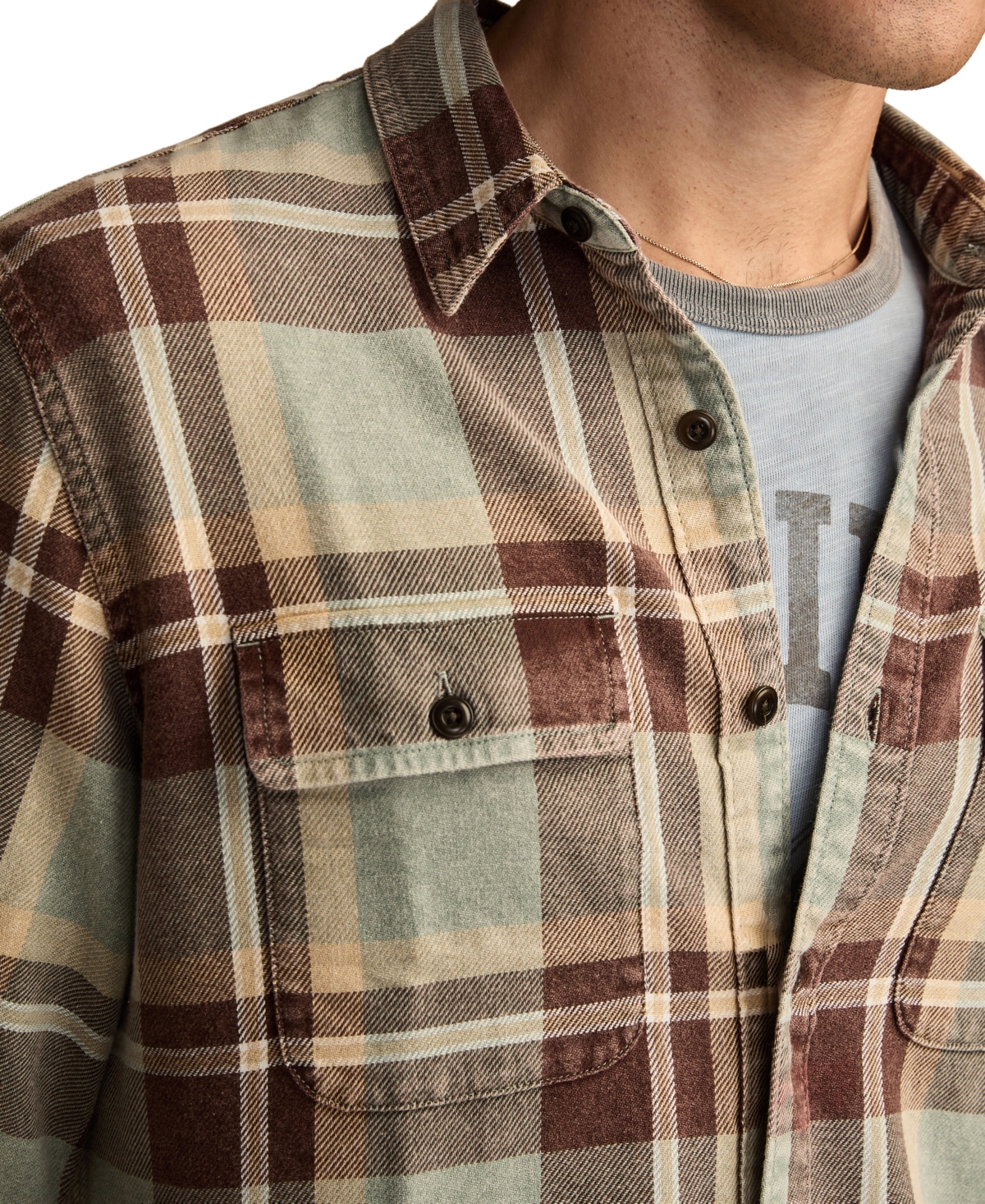 Lucky Brand Men's Long-Sleeve Regular Fit Flannel Shirt