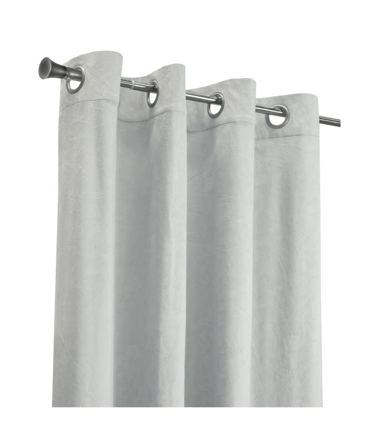 Habitat Bristol Room Darkening Uv Protecion Grommet Curtain Panel for Windows 52" x 95" White