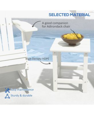 15" Adirondack Patio Side Table, HDPE Outdoor End Table,