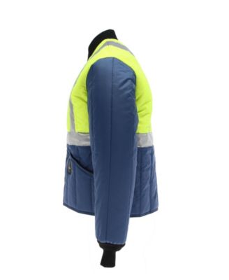 Men's HiVis Cooler Wear Jacket- High-Visibility, Insulated, Work Coat for Cold Storage