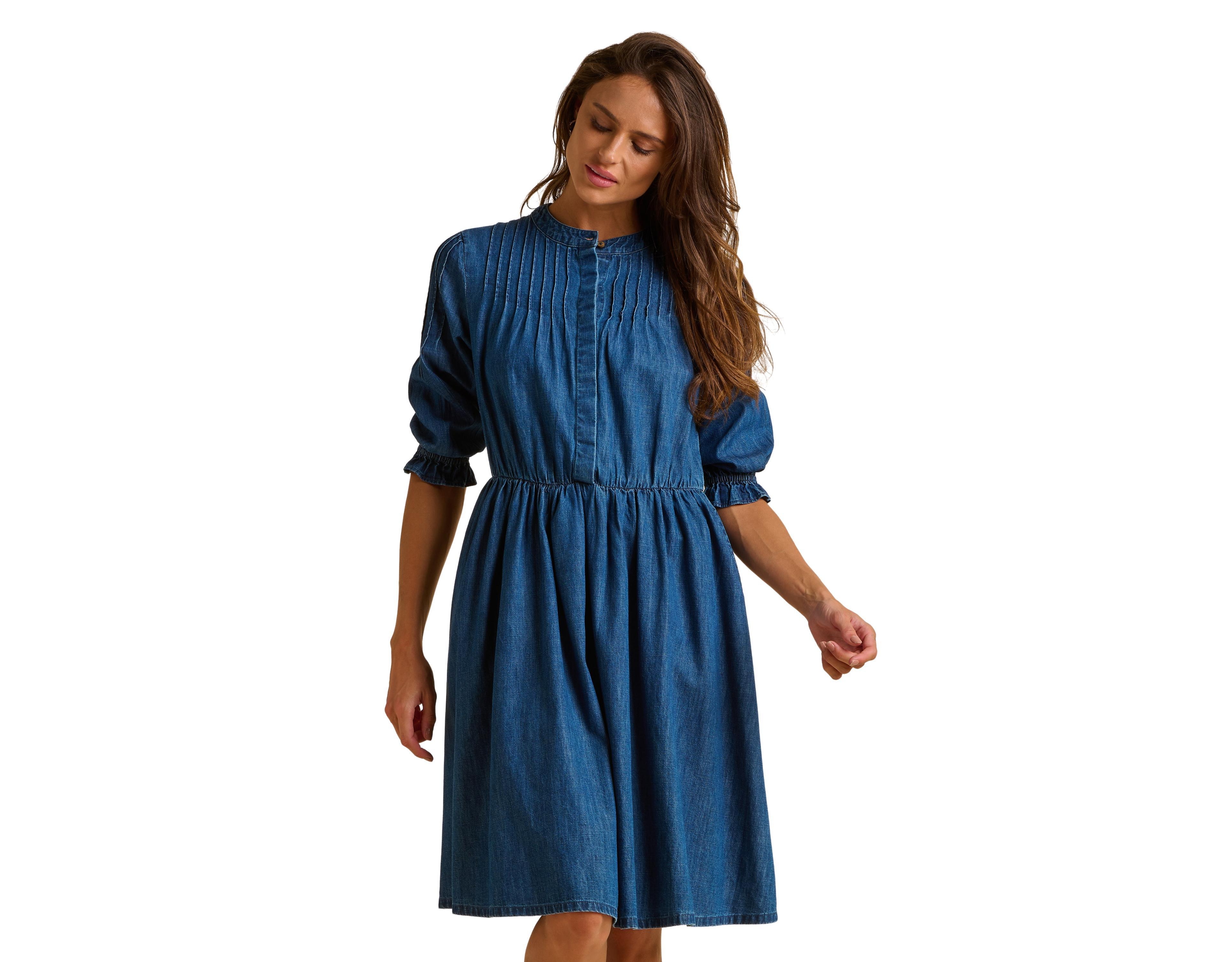 Brakeburn Women's Icylyn 3/4 Sleeve Round Neck Dress