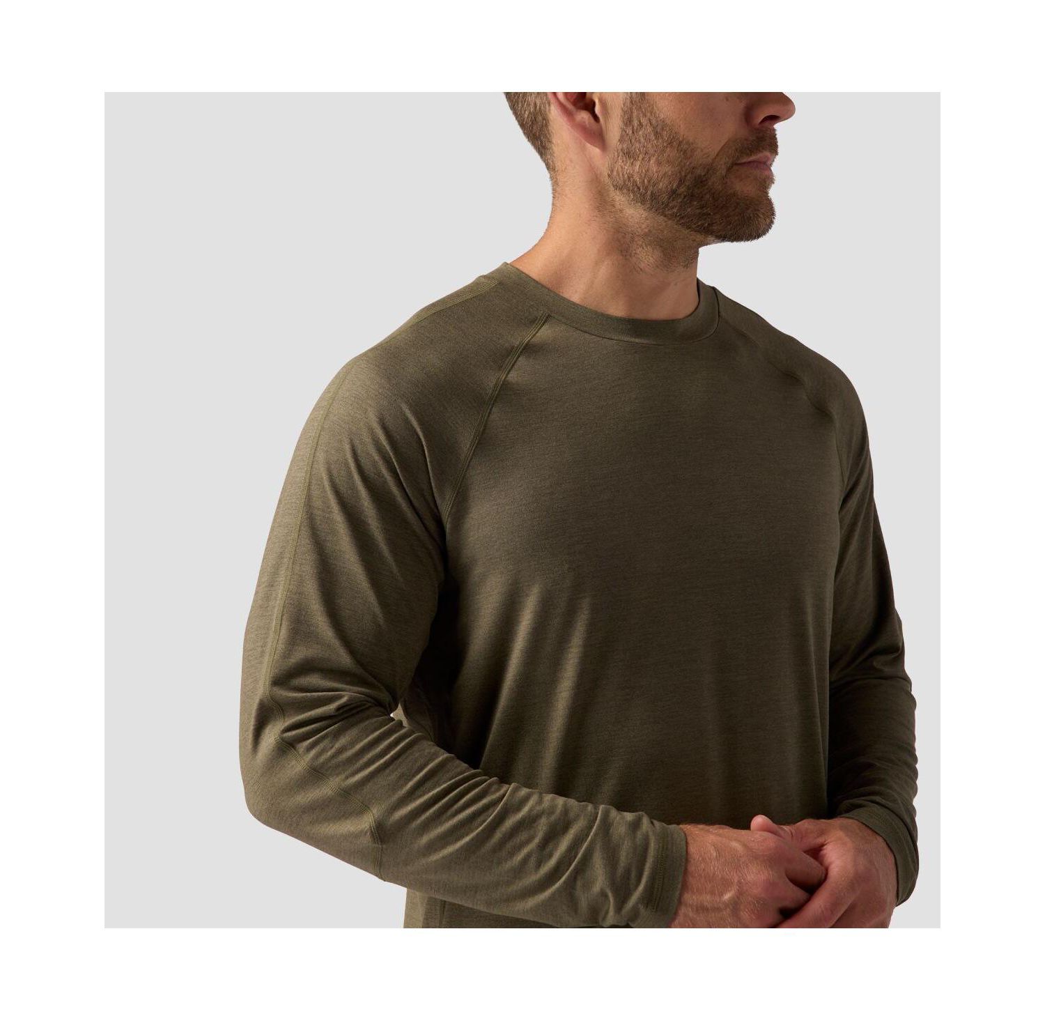 Men's Destination Long-Sleeve Crew Top Performance Shirts Long Sleeve