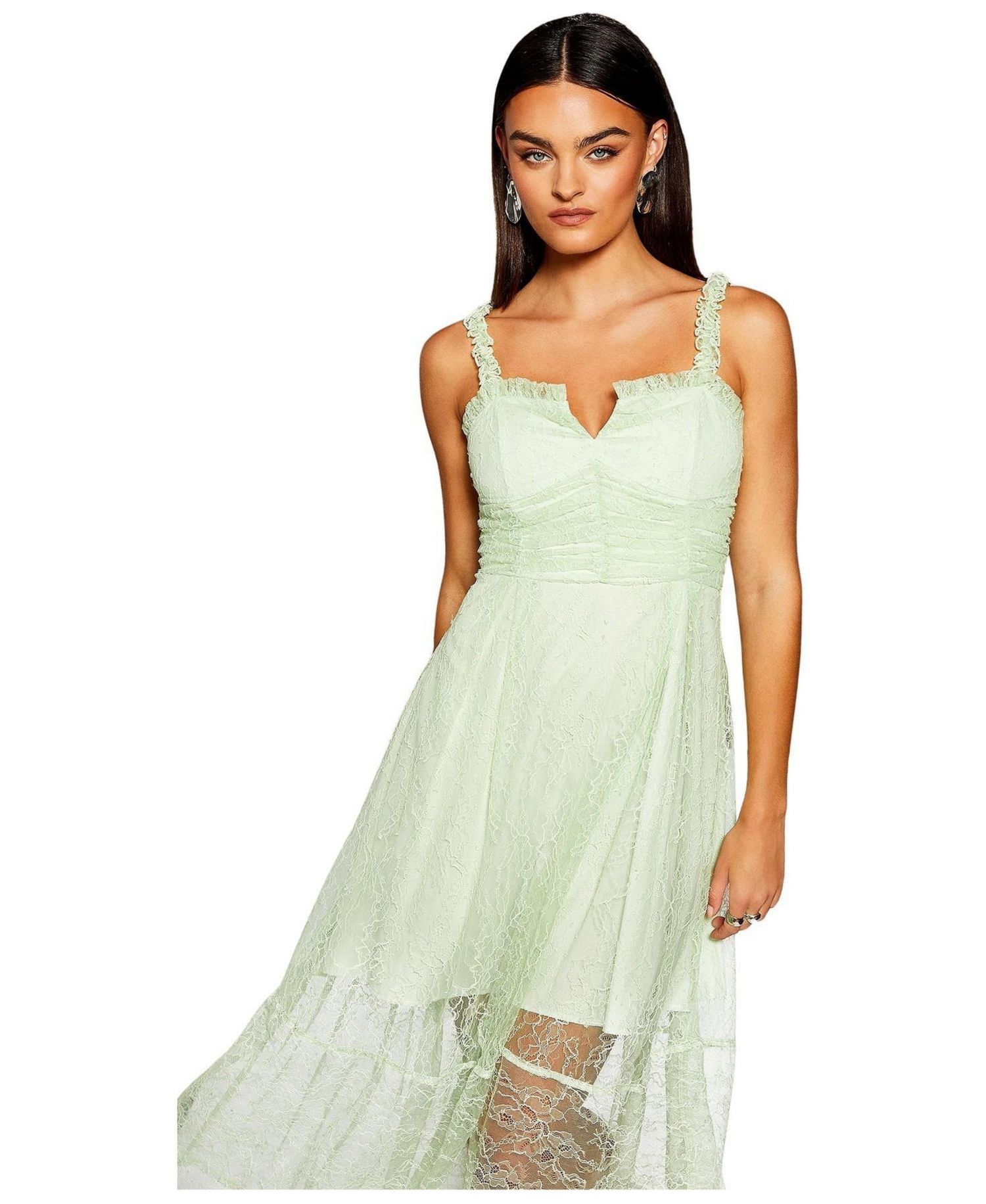 Women's Runway Lace Detail Maxi Dress