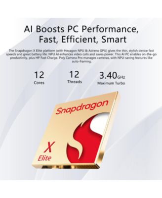 EliteBook Ultra 14" 2.2K Business Laptop, Snapdragon X Elite X1E-78-100, Adreno X1-85, 16GB RAM, 512GB SSD, Win 11 Pro, Blue