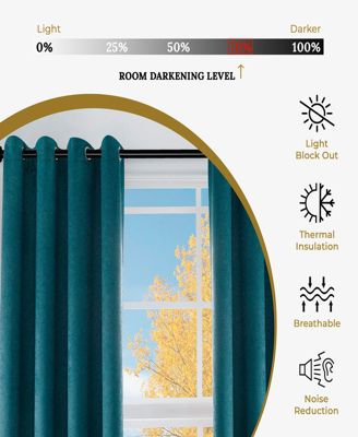 Senna Textured Blackout Curtain Set of 2 Panels, 42"x 84"