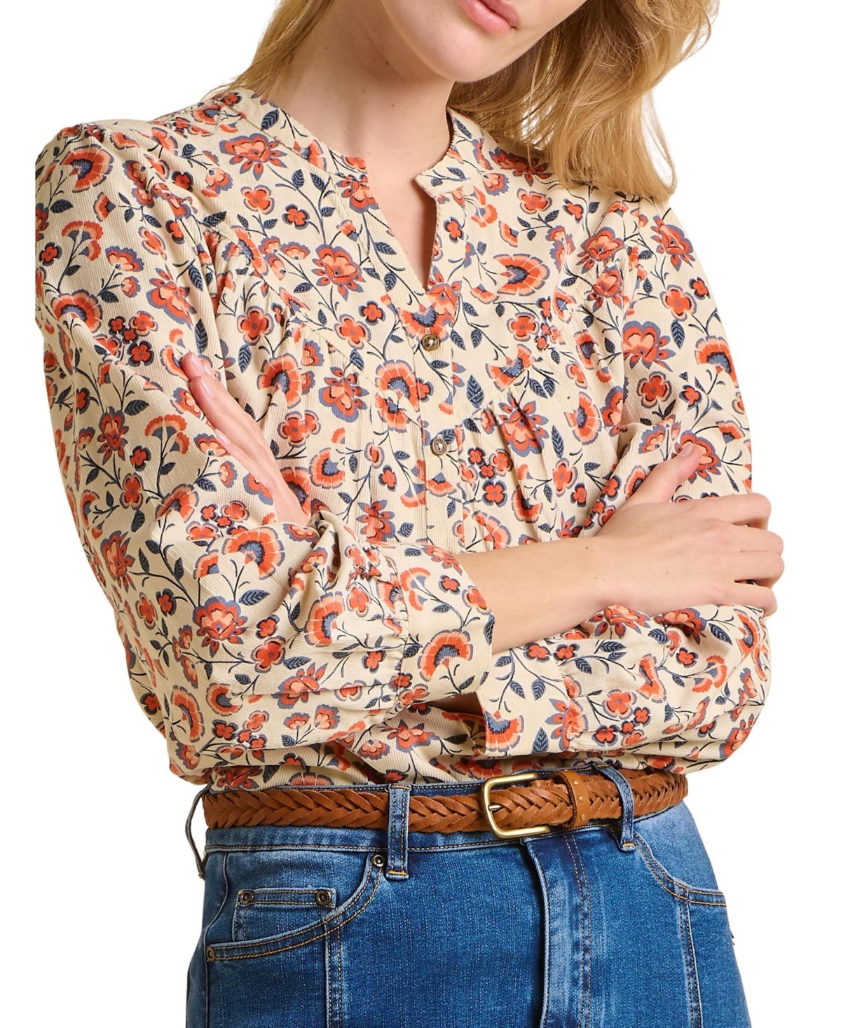 Brakeburn Women's Lindsay Long Sleeve V-Neck Shirt