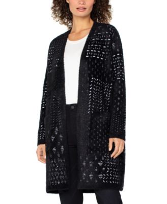 Liverpool Los Angeles - Women's Long-Sleeve Open Front Sweater Coat