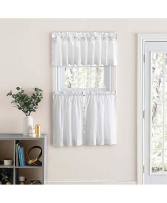 Ellis Classic Tailored Design in a Perma Press Fabric 3" Rod Pocket Tailored Valance 86"x15" White