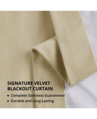 Neutral Ground Grommet Signature Velvet Blackout Curtain