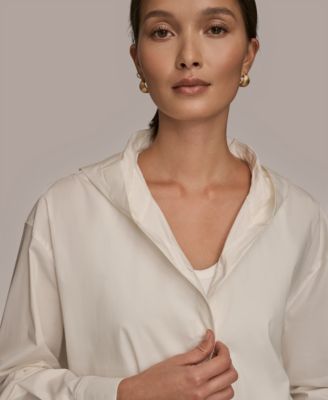 Women's Front Button Hooded Jacket