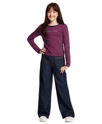 Tommy Hilfiger - Girls 7-16 Feeder Stripe Rib Long-Sleeve T-Shirt