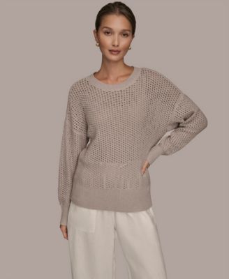Women's Open Stitch Crewneck Sweater