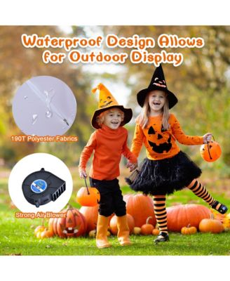 2 Pack 3 FT Halloween Inflatable Eyeballs w/ Air Blower & Red LED Lights