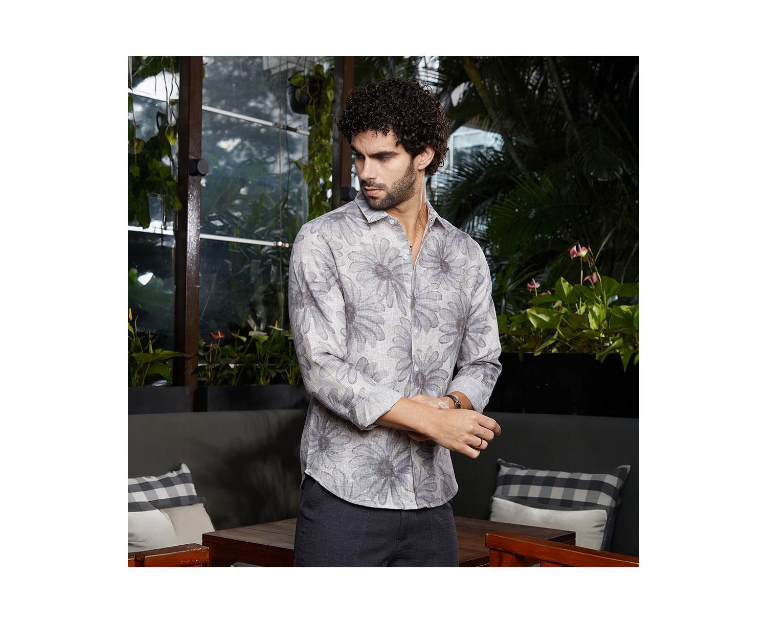Men's Coin Grey Gloomy Daisy Shirt