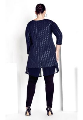 Women's Tops & Tees Foil Print Tunic
