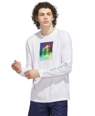 Men's 3-Stripes Lights Graphic Long-Sleeve T-Shirt