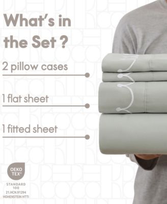 Embroidered 4-Pc. Sheet Set, Queen
