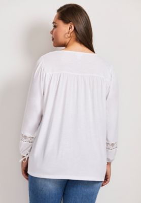 Women's Crochet Trim Top