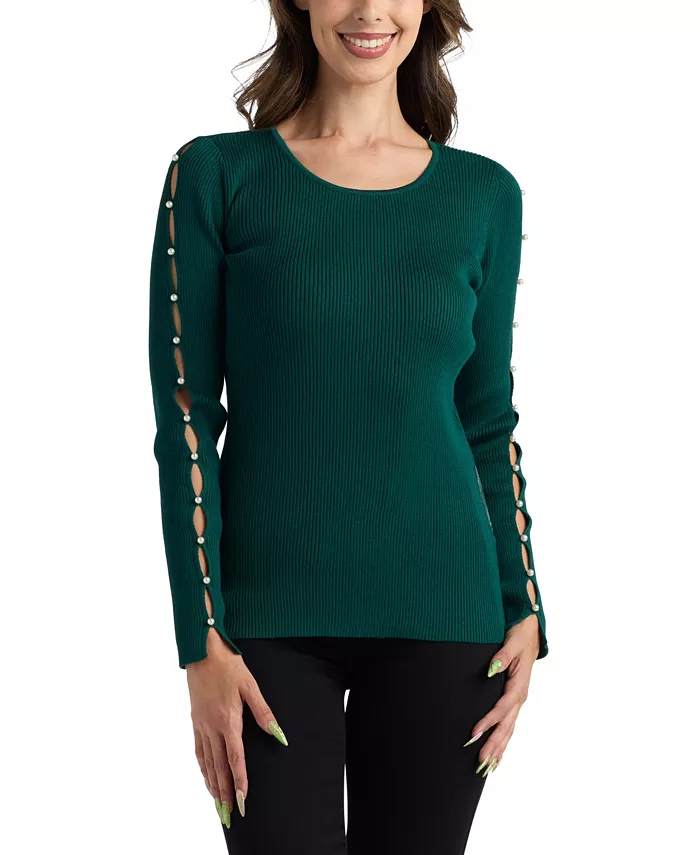 Juniors' Pull-On Long-Sleeve Sweater