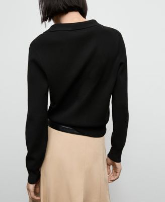 Women's Fine-Knit V-Neck Sweater