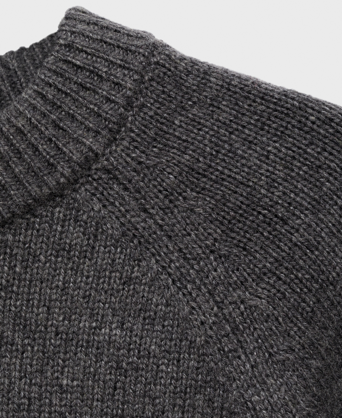 Mango Chunky-knit Wool Sweater Medium Heather Grey In Gray