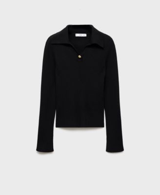 Women's Jewel Button Ribbed Sweater