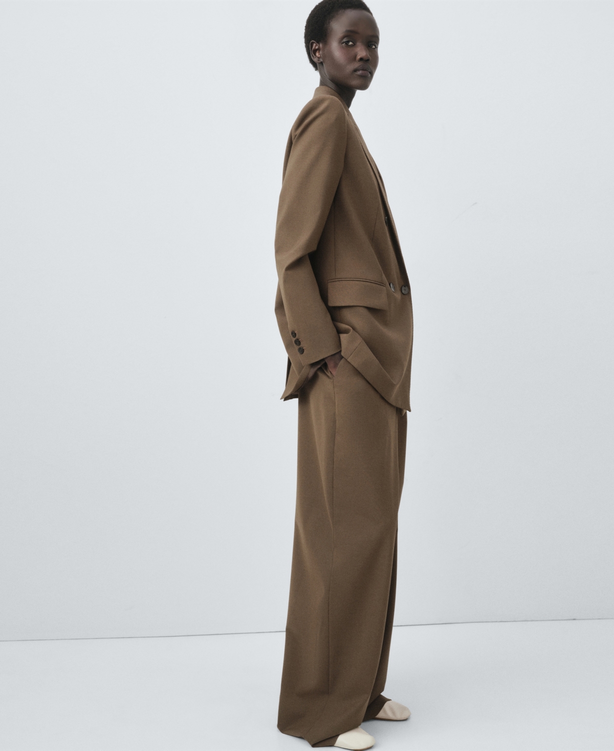Mango Women's Pleated Straight-Leg Suit Pants