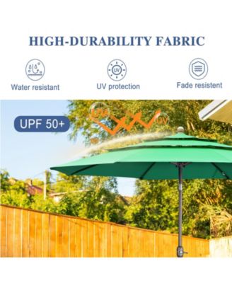 Garden Market Umbrella - 10 FT x 8.3 FT Outdoor Patio Umbrella Round