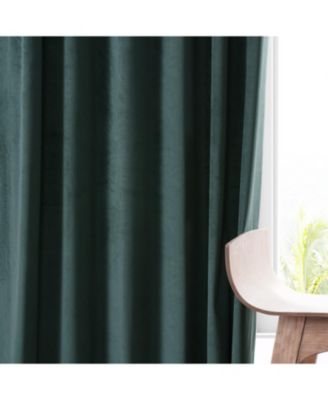 Spirit Green Signature Plush Velvet Hotel Blackout Curtain