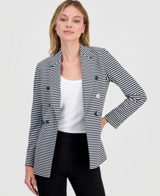 Women's Faux Double-Breasted Notch-Collar Jacket