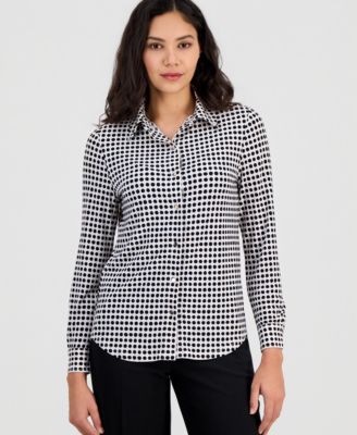 Women's Printed Button-Front Shirt