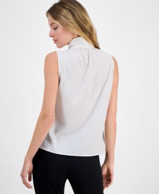 Women's Sleeveless Bow-Tie Blouse