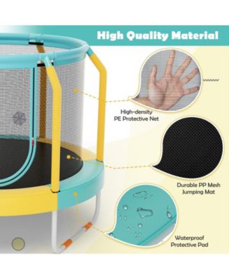 Mini Trampoline with Enclosure and Heavy-duty Metal Frame