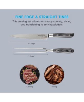 Avanta Damascus 2 Pc Carving Set