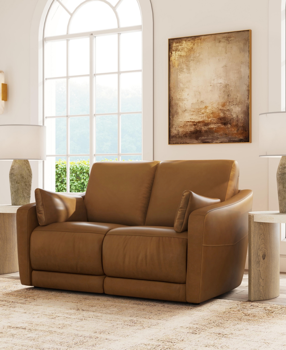 Flexsteel 62" Leather Brinley Inclining Loveseat