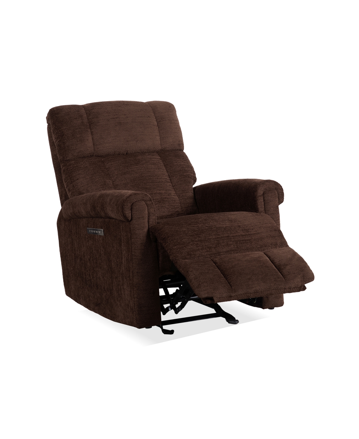 Flexsteel 34" Clint Power Gliding Recliner With Power Headrest Lumbar In Brown