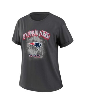 Women's Charcoal New England Patriots Boyfriend T-Shirt