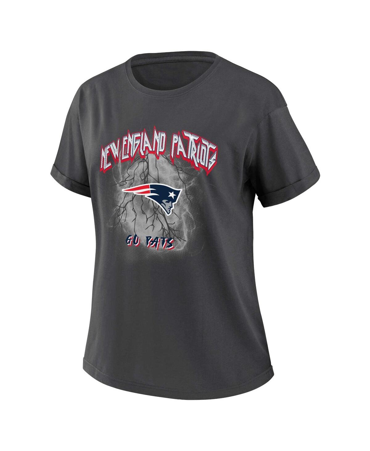 Wear by Erin Andrews Women's Charcoal New England Patriots Boyfriend T-Shirt