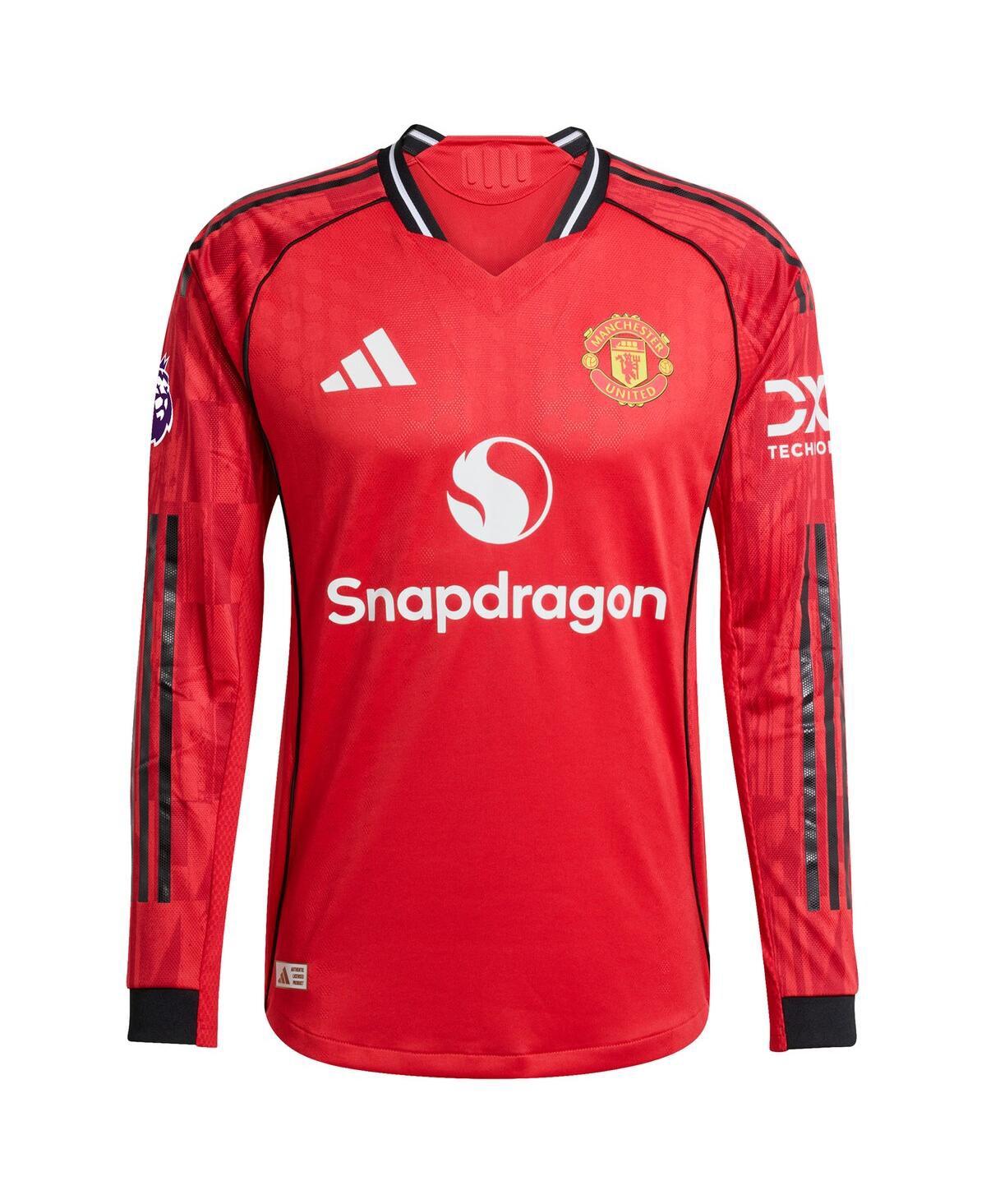 Adidas Men's Red Manchester United Home 2025/26 Authentic Player Long Sleeve Jersey