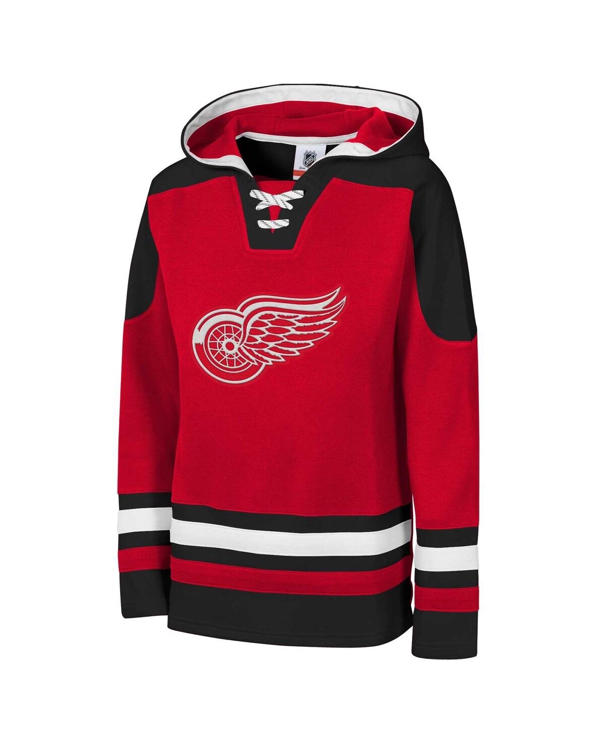 Outerstuff Big Boys and Girls Red Detroit Red Wings Must Have Home V-Neck Pullover Hoodie